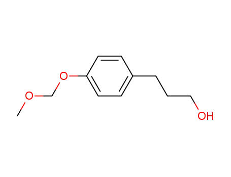 Molecular Structure of 74882-15-8 (3-(4-(MethoxyMethoxy)phenyl)propan-1-ol)