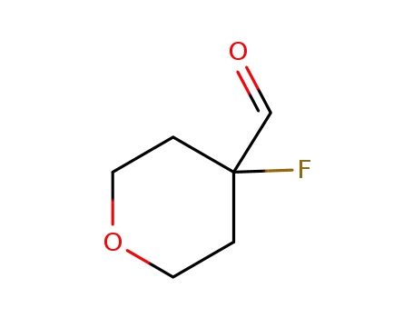 Molecular Structure of 1104606-33-8 (4-Fluorotetrahydro-2H-pyran-4-carbaldehyde)