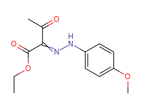 Molecular Structure of 18794-95-1 (Butanoic acid, 2-[2-(2-Methoxyphenyl)hydrazinylidene]-3-oxo-, ethyl ester)