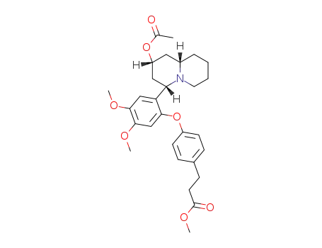 3-{4-[2-((2R,4S,9aS)-2-Acetoxy-octahydro-quinolizin-4-yl)-4,5-dimethoxy-phenoxy]-phenyl}-propionic acid methyl ester