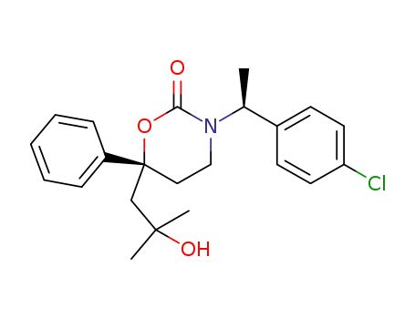 3-[(S)-1-(4-chloro-phenyl)ethyl]-(R)-6-(2-hydroxy-2-methyl-propyl)-6-phenyl-[1,3]oxazinan-2-one