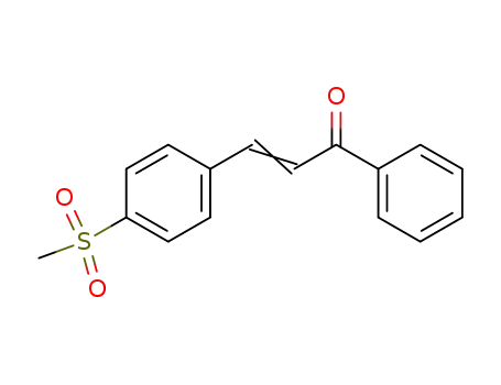 Molecular Structure of 72344-14-0 (2-Propen-1-one, 3-[4-(methylsulfonyl)phenyl]-1-phenyl-)