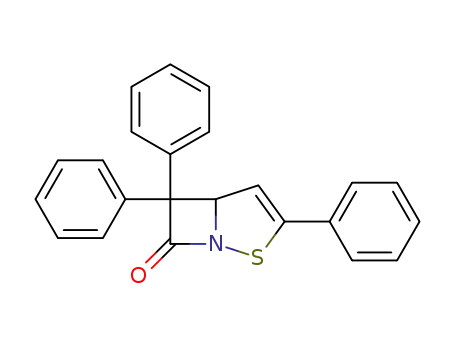 Molecular Structure of 97148-23-7 (2-Thia-1-azabicyclo[3.2.0]hept-3-en-7-one, 3,6,6-triphenyl-)