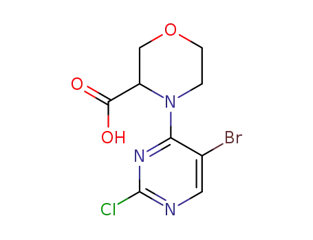 4-(5-bromo-2-chloropyrimidin-4-yl)morpholine-3-carboxylic acid