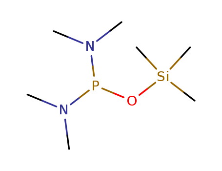 Molecular Structure of 102925-59-7 (Phosphorodiamidousacid, N,N,N',N'-tetramethyl-, trimethylsilyl ester)