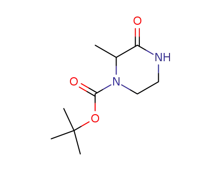 Molecular Structure of 76003-30-0 (2-METHYL-3-OXO-PIPERAZINE-1-CARBOXYLIC ACID TERT-BUTYL ESTER)