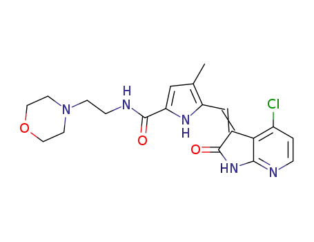 5-(4-chloro-2-oxo-1,2-dihydro-pyrrolo [2,3-b]pyridin-3-ylidenemethyl)-4-methyl-1H-pyrrole-2-carboxylic acid (2-morpholin-4-yl-ethyl)-amide
