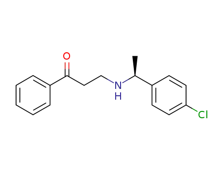Molecular Structure of 1114563-43-7 (3-[(S)-1-(4-chloro-phenyl)-ethylamino]-1-phenyl-propan-1-one)