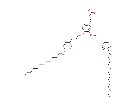 methyl 3-{3,4-bis[3-(4-dodecyl-1-oxyphenyl)propyl-1-oxy]phenyl}propionate
