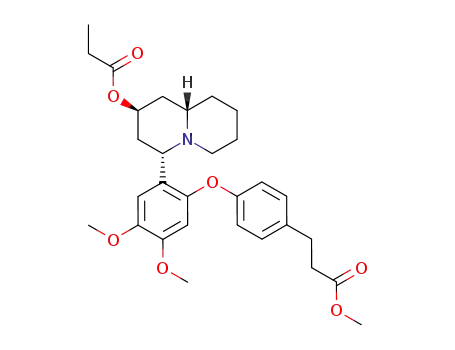 3-{4-[4,5-Dimethoxy-2-((2S,4S,9aS)-2-propionyloxy-octahydro-quinolizin-4-yl)-phenoxy]-phenyl}-propionic acid methyl ester
