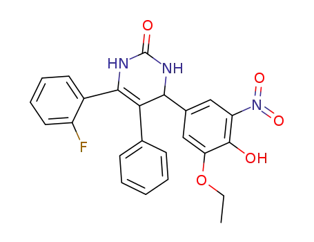 4-(3-ethoxy-4-hydroxy-5-nitrophenyl)-6-(2-fluorophenyl)-5-phenyl-3,4-dihydropyrimidin-2(1H)-one