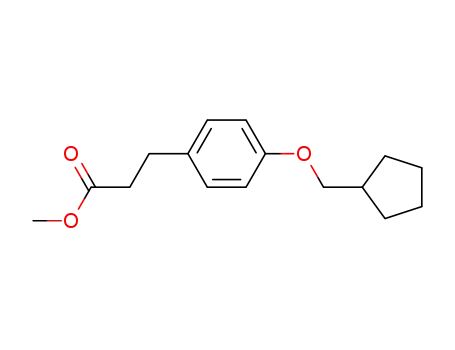 Benzenepropanoic acid, 4-(cyclopentylmethoxy)-, methyl ester