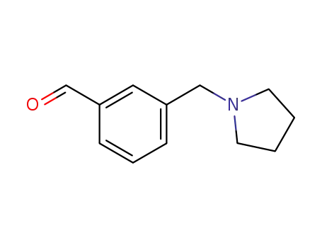 Molecular Structure of 884507-42-0 (3-(PYRROLIDIN-1-YLMETHYL)BENZALDEHYDE 97)