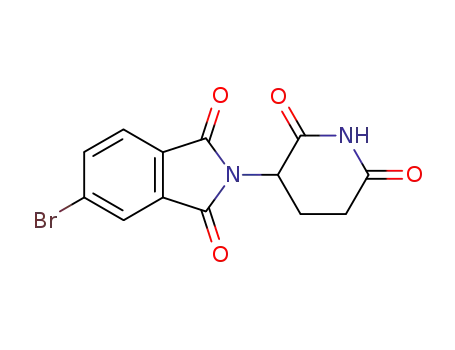 Molecular Structure of 26166-92-7 (5-bromo-2-(2,6-dioxopiperidin-3-yl)-2,3-dihydro-1H-isoindole-1,3-dione)