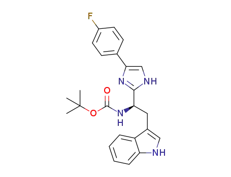 (R)-tert-butyl (1-(4-(4-fluorophenyl)-1H-imidazol-2-yl)-2-(1H-indol-3-yl)ethyl)carbamate