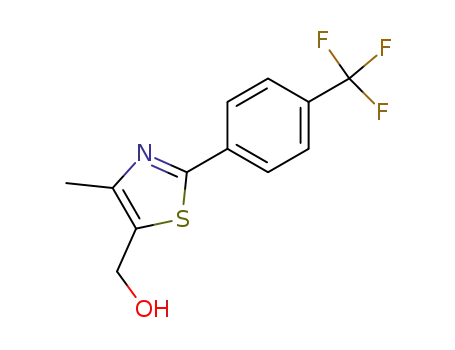 Molecular Structure of 317318-96-0 ((4-Methyl-2-[4-(trifluoromethyl)phenyl]-1,3-thiazol-5-yl)methanol)