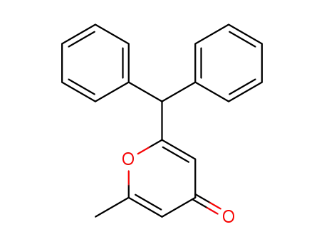 Molecular Structure of 82947-11-3 (2-methyl-6-(1-phenylbenzyl)-4H-pyran-4-one)