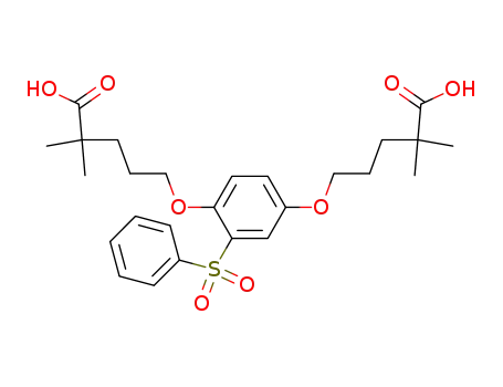 5,5'-[[2-(phenylsulfonyl)-1,4-phenylene]bis(oxy)]bis[2,2-dimethylpentanoic acid]