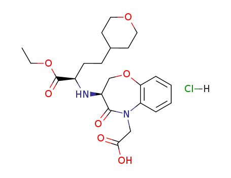 (R)-2-((S)-9-Carboxymethyl-8-oxo-6,7,8,9-tetrahydro-5-oxa-9-aza-benzocyclohepten-7-ylamino)-4-(tetrahydro-pyran-4-yl)-butyric acid ethyl ester; hydrochloride