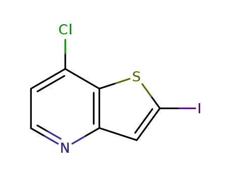 Molecular Structure of 602303-26-4 (7-Chloro-2-iodothieno[3,2-b]pyridine)