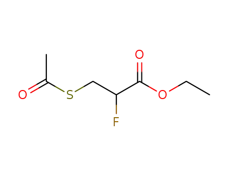Molecular Structure of 34139-17-8 (α-Fluoro-β-acetylmercaptopropionsaeureethylester)