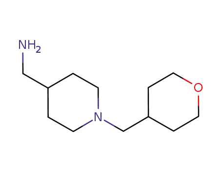 Molecular Structure of 522664-87-5 (4-PiperidineMethanaMine, 1-[(tetrahydro-2H-pyran-4-yl)Methyl]-)