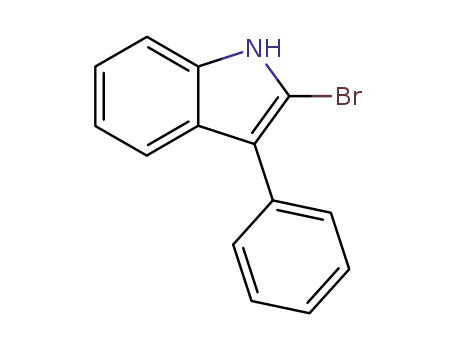 Molecular Structure of 54399-39-2 (1H-Indole, 2-bromo-3-phenyl-)