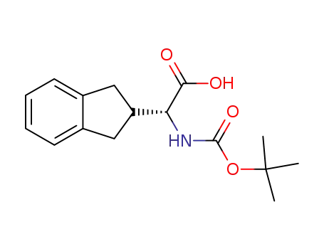 Molecular Structure of 181227-47-4 ((S)-TERT-BUTOXYCARBONYLAMINO-INDAN-1-YL-ACETIC ACID)