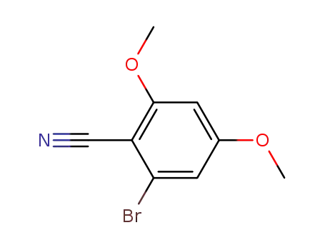 Molecular Structure of 62827-45-6 (Benzonitrile, 2-bromo-4,6-dimethoxy-)