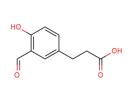 Molecular Structure of 99059-14-0 (3-(3-formyl-4-hydroxyphenyl)propanoic acid)