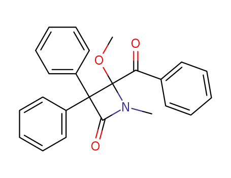 4-benzoyl-4-methoxy-1-methyl-3,3-diphenylazetidin-2-one