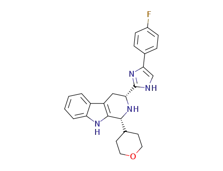 (3R)-3-(4-(4-fluorophenyl)-1H-imidazol-2-yl)-1-(tetrahydro-2H-pyran-4-yl)-2,3,4,9-tetrahydro-1H-pyrido[3,4-b]indole