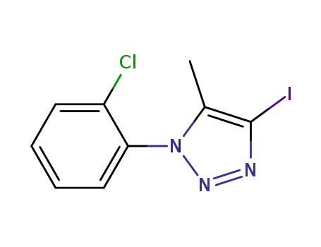 Molecular Structure of 864867-07-2 (1-(2-chlorophenyl)-4-iodo-5-methyl-1H-[1,2,3]triazole)