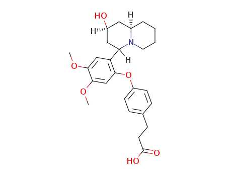 3-{4-[2-((2S,9aR)-2-Hydroxy-octahydro-quinolizin-4-yl)-4,5-dimethoxy-phenoxy]-phenyl}-propionic acid