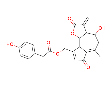 Benzeneacetic acid,4-hydroxy-,(2,3,3a,4,5,7,9a,9b-octahydro-4-hydroxy-6-methyl-3-methylene-2,7-dioxoazuleno[4,5-b]furan-9-yl)methylester, [3aR-(3aa,4a,9aa,9bb)]- (9CI)