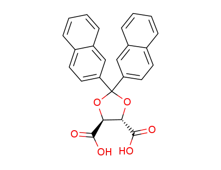 Molecular Structure of 1209050-67-8 ((S,S)-2,2-dinaphthalen-2-yl-[1,3]dioxolane-4,5-dicarboxylic acid)