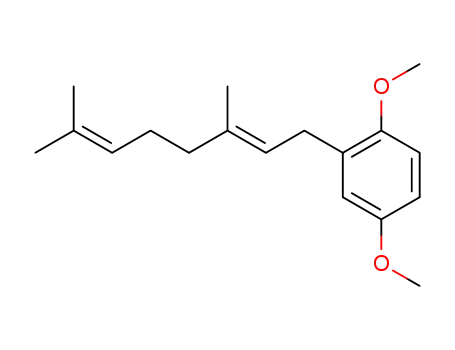 Molecular Structure of 79233-09-3 (2-(3,7-Dimethyl-2,6-octadien-1-yl) 1,4-dimethoxybenzene)