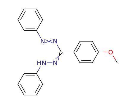 Molecular Structure of 1622-11-3 (Diazene, [(4-methoxyphenyl)(phenylhydrazono)methyl]phenyl-)