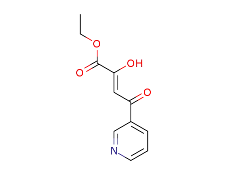 Molecular Structure of 778531-36-5 ((Z)-ethyl 2-hydroxy-4-oxo-4-(pyridin-3-yl)but-2-enoate)