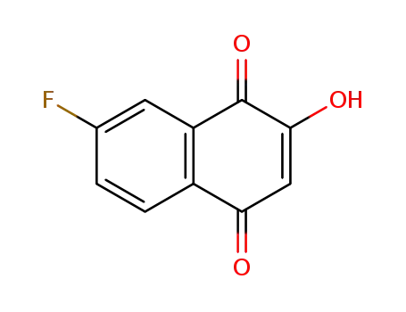 Molecular Structure of 58472-36-9 (7-fluoro-2-hydroxynaphthalene-1,4-dione)