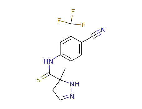 3-methyl-3,4-dihydro-2H-pyrazole-3-carbothioic acid (4-cyano-3-trifluoromethyl-phenyl)-amide