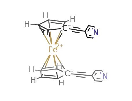 Molecular Structure of 316807-50-8 (1,1’-di(4-(ethynyl)pyridine)ferrocene)