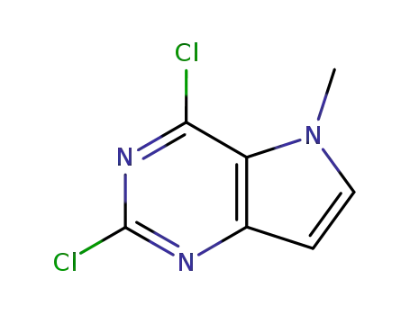 Molecular Structure of 129872-81-7 (2,4-Dichloro-5-methyl-5H-pyrrolo[3,2-d]pyrimidine)