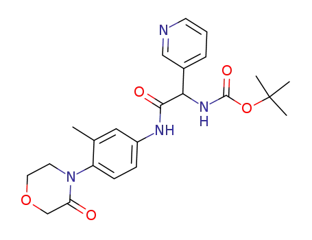 2-(N-tert-butoxycarbonyl-amino)-2-pyridin-3-yl-N-[3-methyl-4-(3-oxo-morpholin-4-yl)phenyl]acetamide