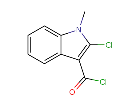 Molecular Structure of 67342-12-5 (2-Chloro-1-Methyl-1H-indole-3-carbonyl chloride)