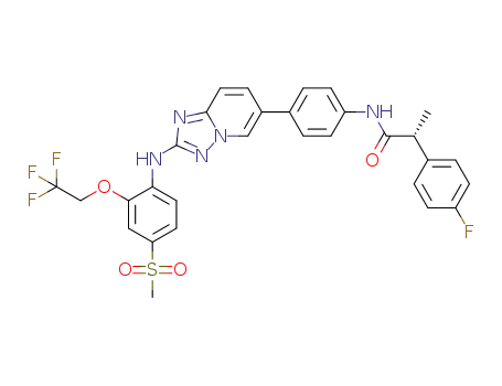 (2R)-2-(4-fluorophenyl)-N-[4-(2-{[4-(methylsulfonyl)-2-(2,2,2-trifluoroethoxy)phenyl]amino}[1,2,4]triazolo[1,5-α]pyridin-6-yl)phenyl]propanamide