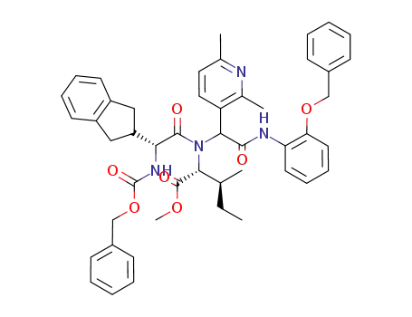 methyl N-[(2R)-2-(2,3-dihydro-1H-inden-2-yl)-2-({[(phenylmethyl)oxy]-carbonyl}amino)acetyl]-N-[1-(2,6-dimethyl-3-pyridinyl)-2-oxo-2-({2-[(phenylmethyl)oxy]phenyl}amino)ethyl]-D-alloisoleucinate