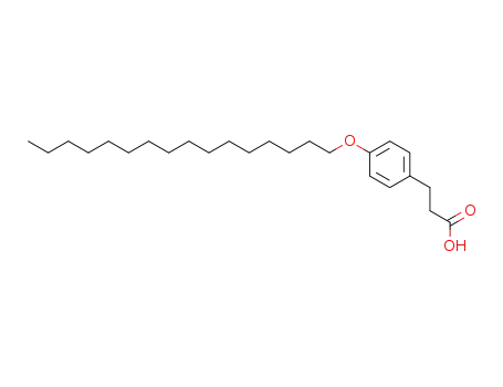Molecular Structure of 65686-18-2 (Benzenepropanoic acid, 4-(hexadecyloxy)-)