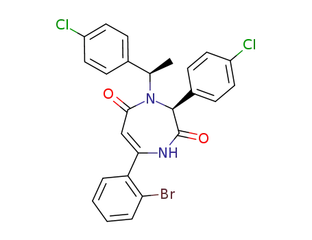 (S)-7-(2-Bromo-phenyl)-3-(4-chloro-phenyl)-4-[(R)-1-(4-chloro-phenyl)-ethyl]-3,4-dihydro-1H-[1,4]diazepine-2,5-dione