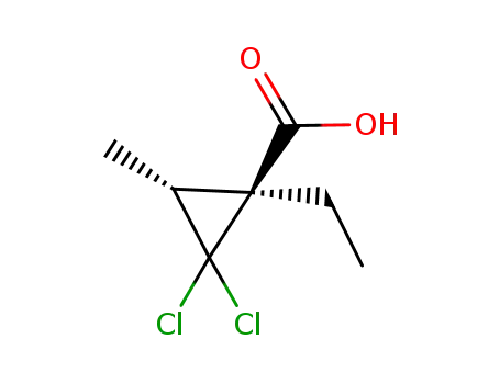 (1S,3R)-2,2-dichloro-1-ethyl-3-methylcyclopropanecarboxylic acid